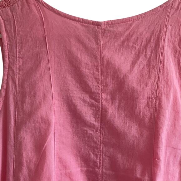 Pure Hem Ombre Embroidered Pink Midi Dress - Picture 7 of 9